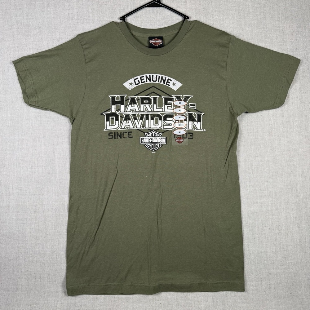 Harley Davidson Shirt Men's Medium Gray Mid-American Motorcycle Columbia MO NWT